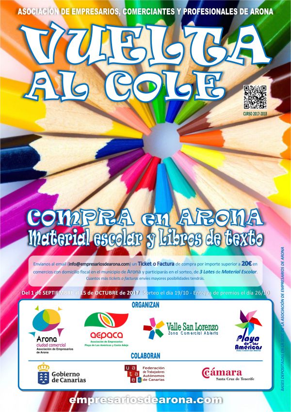 Sorteados lotes de material escolar con motivo de la campaña «Vuelta al cole» curso 2017-2018